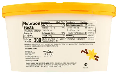 Vista 2 de 365 by Whole Foods Market, Helado de vainilla, 48 onzas (congelado)