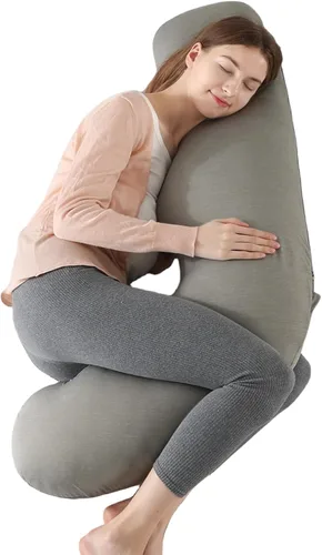 BATTOP - Almohadas de embarazo con funda refrescante, almohada de maternidad para dormir, soporte para vientre, caderas, piernas, imprescindibles