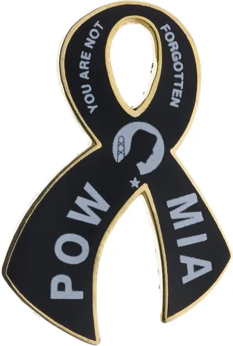 Cinta MIAPOW (negro) You Are Not Forgotten Sombrero o solapa Pin HON14461 F4D28L, negro rojo dorado
