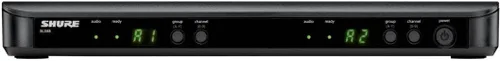 Vista 3 de Sistema de micrófono inalámbrico Shure BLX288/SM58 - Vida de batería de 14 horas, rango de 300 pies, UHF Incluye (2) micrófonos vocales de mano