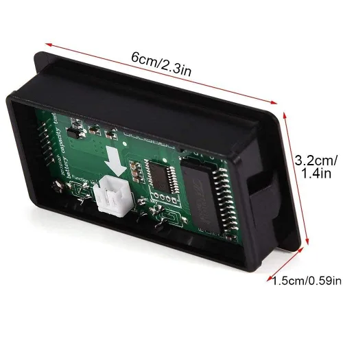 Vista 7 de Indicador de capacidad de batería de 12 V, 24 V, 36 V, 48 V, medidor de voltaje para carrito de golf con pantalla LCD, retroiluminación verde