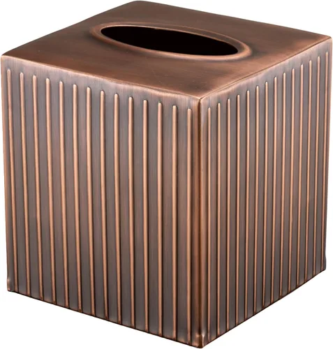 Vista 14 de Monarch Abode Funda de Caja de Paños Cuadrada – Caja de Paños de Cobre Antiguo Martillada a Mano de Metal para Baño, Cubo de Servilletas Faciales
