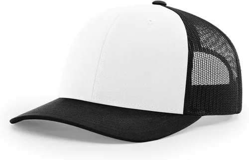 Vista 141 de Richardson 112 Gorra de Camionero - Gorra Snapback Ajustable Premium - Gorras Richardson en Blanco de Seis Paneles Estructurados .Negro