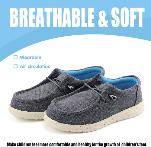 Vista 6 de firelli Mocasines para niños y niñas, zapatos de lona para caminar, zapatos escolares