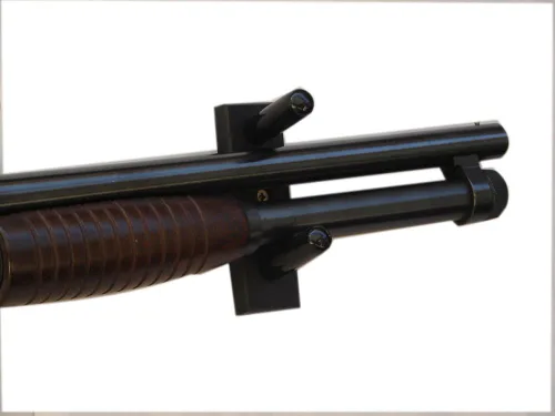 Vista 2 de Soporte de pared horizontal estándar para pistola de tiro/rifle de 3 pulgadas, negro (fabricado en los Estados Unidos)