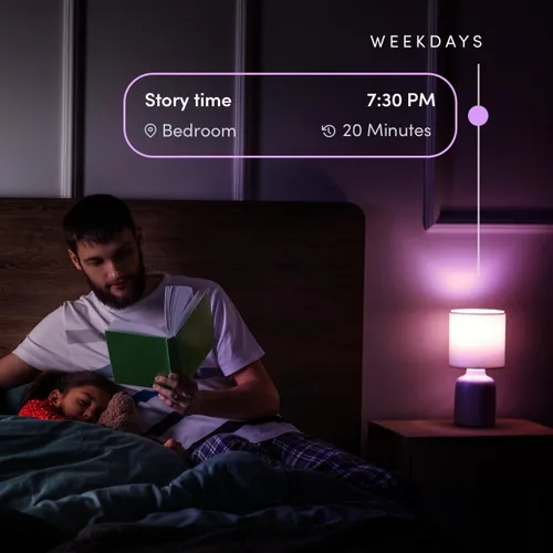 Vista 4 de LIFX Kit de iniciación, (2) bombillas de color inteligente de 800 lúmenes, (1) interruptor inteligente (blanco) compatible con Alexa y Google Home