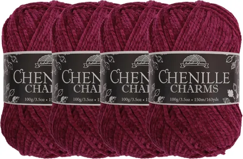 Vista 45 de JubileeYarn - Hilo de chenilla, 3.53 oz/pastel, peso peinado, circonita, terciopelo blanco, 1 pastel