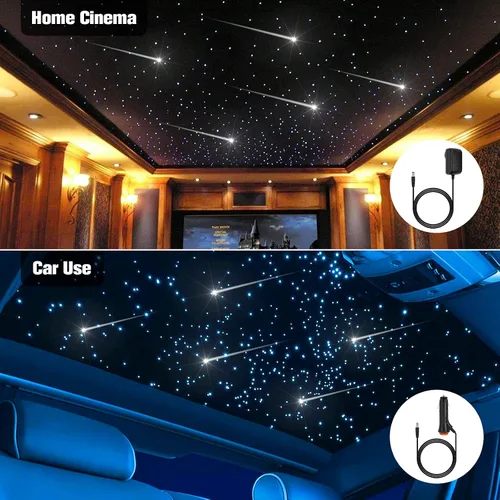 Vista 6 de CHINLY Starlight - Kit de luces de estrella para techo de automóvil, 500 luces de fibra óptica (0.03 pulgadas + 0.04 pulgadas + 0.06 pulgadas) 13.1