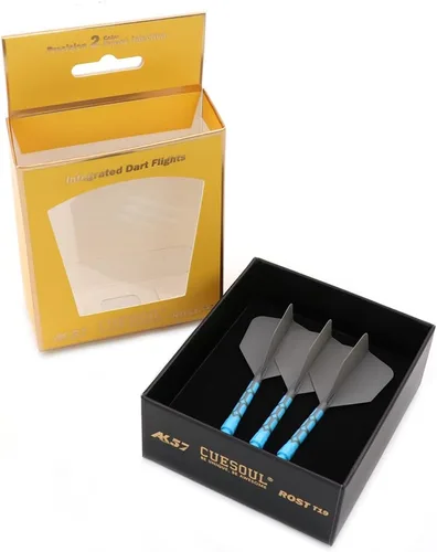 Vista 6 de CUESOUL ROST T19 - Astil y vuelos de dardos integrados en forma de gran ala, gris, 33mm - Di adiós a los vuelos de dardos que se caen