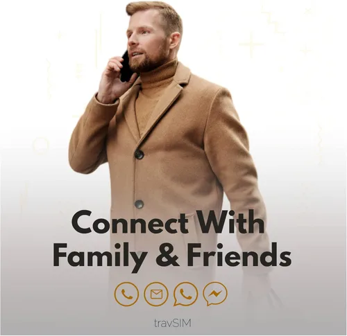 Vista 2 de travSIM Tarjeta SIM de Israel prepago Datos móviles de 6 GB a velocidades 4G/5G SIM israelí funciona en dispositivos iOS y Android Plan