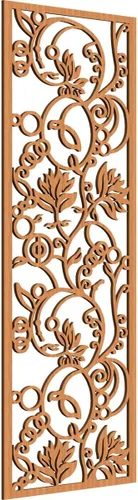 Vista 179 de Ekena Millwork WALW10X25X0250CAPCH Paneles de pared de madera con calado decorativo caspio, 9 3/8 pulgadas de ancho x 24 3/8 pulgadas de alto, cereza