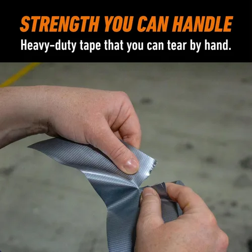 Vista 6 de Gorilla Cinta resistente y ancha, cinta plateada, 2.88 pulgadas x 25 yardas (paquete de 1), resistente y resistente a la intemperie para interiores