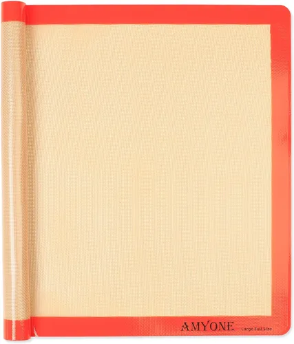 Vista 8 de Alfombrillas de silicona para hornear, 2 alfombrillas redondas de silicona para molde de pasteles de 9 pulgadas, antiadherentes reutilizables