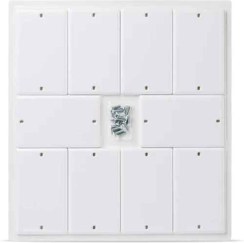 Vista 8 de Bates - Cubierta para placa de pared en blanco, paquete de 10, 1 banda, placa de salida de pared, cubiertas de enchufes en blanco