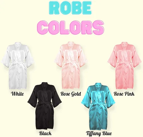 Vista 9 de Batas personalizadas para niñas con bonito diseño de símbolo, bata personalizada para niña de las flores, añade un corazón, flor, tiara y más