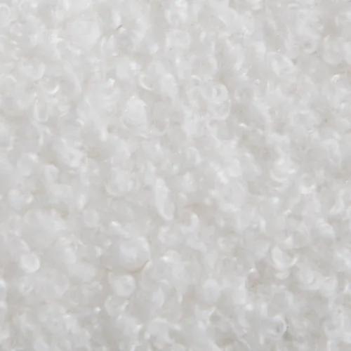 Vista 8 de Taburete otomano tapizado de sherpa redondo blanco con reposapiés pequeño Boucle para dormitorio, sala de estar, entrada, dormitorio