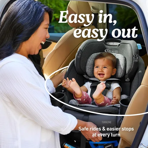 Vista 3 de Graco Turn2Me - Asiento convertible 3 en 1 para automóvil, función de asiento giratorio, con opciones de orientación trasera, orientación hacia