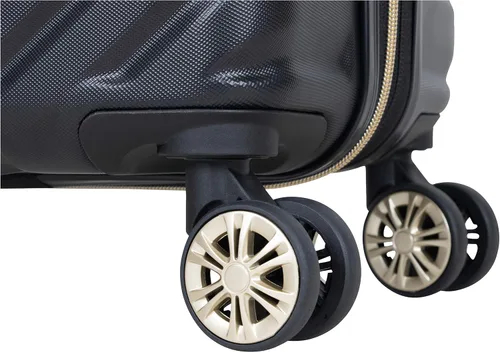 Vista 10 de Kenneth Cole REACTION Madison Square - Equipaje rígido expandible con estilo de Chevron para mujer, Negro), 5717905