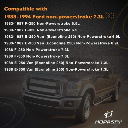 Vista 2 de Kit de línea de retorno del inyector de combustible diésel compatible con Ford 1983-1988 Non-Powerstroke 6.9L 7.3L