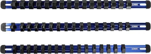 Vista 5 de ARES 60125 - Juego de rieles de aluminio azul de 17 pulgadas con tapas de bloqueo de extremo, incluye rieles de transmisión de 1/4 pulgadas, 3/8