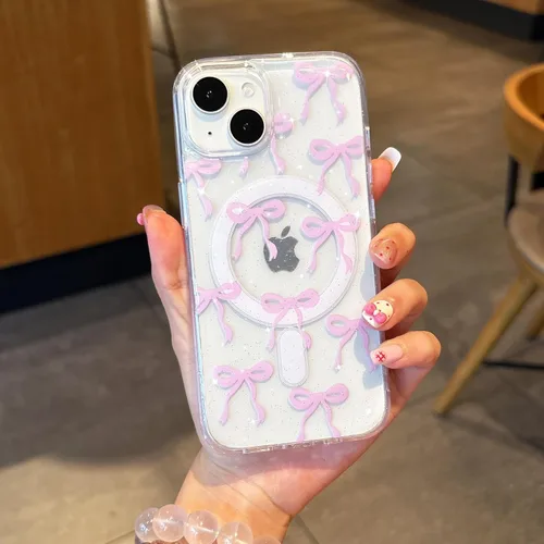 Vista 86 de UEEBAI - Funda magnética para iPhone 11, diseño de lazo, compatible con MagSafe, funda transparente delgada inalámbrica, antiamarilleo, a prueba