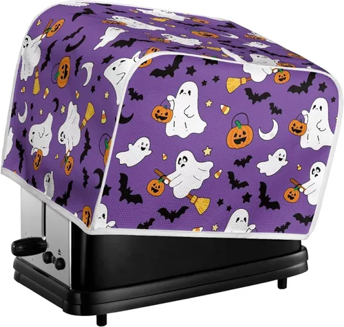 Vista 25 de Doojoayie Cubierta para tostadora de gato negro, cubierta para electrodomésticos, 2 rebanadas, a prueba de polvo, protección para la mayoría