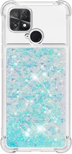 Vista 103 de Funda de silicona transparente con purpurina para Xiaomi Redmi A1 Bling Liquid Clear Star Heart Silicone Bumper a prueba de golpes, funda