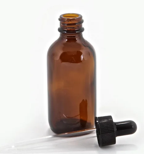 Vista 5 de Vivaplex 12, ámbar, botellas de vidrio de 2 onzas, con cuentagotas de cristal