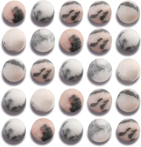 Vista 30 de 100 cuentas redondas sueltas de piedra turquesa natural de 0.236 pulgadas (0.236 in) para fabricación de joyas con cordón elástico de cristal