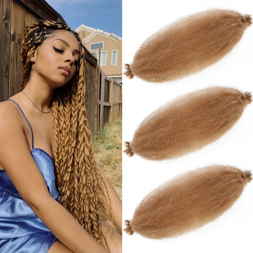 Vista 43 de Cabello Afro Twist de 12 pulgadas, Cabello Afro Trenzado de Ganchillo (12 Pulgadas (Paquete de 3), RED#)