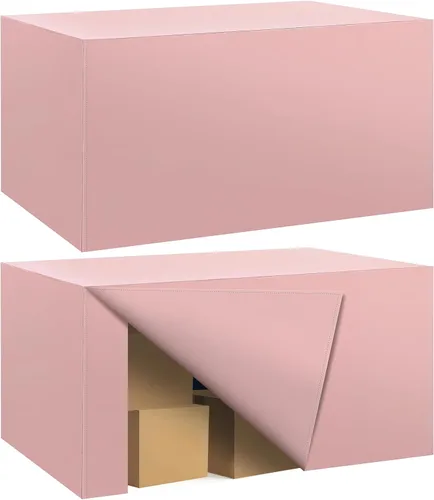 Vista 24 de Paquete de 2 manteles ajustados para mesa rectangular de 4 pies, 48 x 24 pulgadas, cubiertas de mesa verde manzana, tela de poliéster resistente al