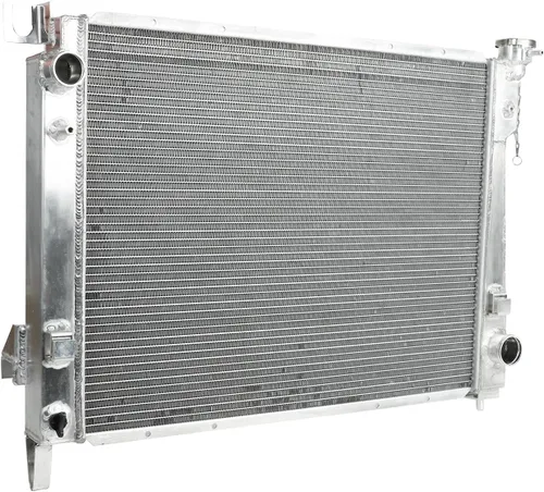 Vista 54 de 26mm AA5052 Kit de radiador de aluminio+cubierta de ventilador+relé de ventilador de termostato Compatible con 1984-2001 J-eep Cherokee XJ Comanche