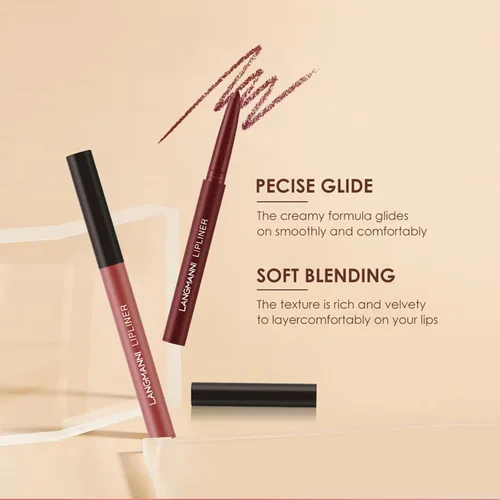 Vista 5 de Juego de 12 lápices labiales de maquillaje, 2 en 1, delineador de labios, lápiz labial líquido mate, lápiz delineador de labios, hidratante