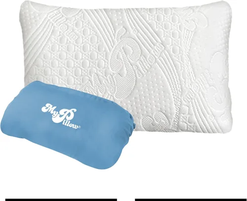 Vista 4 de MyPillow Almohada de Viaje Multiusos Almohada Compacta para Comodidad y Descanso en Movimiento, Portátil, Compacta, Lavable para Adultos y Niños