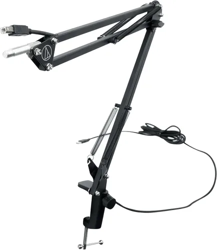 Vista 6 de Rockville RCM01 Pro Studio Micrófono de condensador de grabación Mic+Metal Shock Mount Bundle con Audio Technica P11998 Boom Arm (2 artículos)