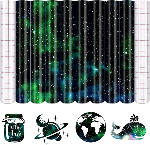 Vista 9 de Tintnut Splash - Rollo de vinilo permanente de 12 pulgadas x 5 pies, rollo adhesivo dorado negro, vinilo adhesivo permanente con patrón para máquina