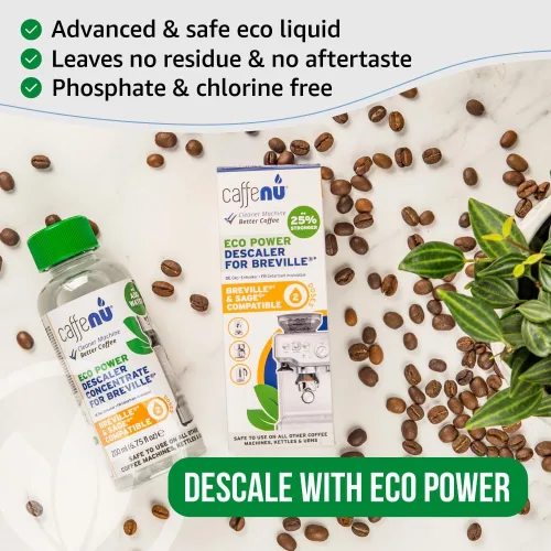Vista 4 de Solución de descalcificación compatible con Breville. Botella de solución descalcificadora. El kit de descalcificación elimina la cal para un café