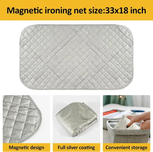 Vista 2 de Sukh 1 pieza Manta magnética para planchar plegable - Tabla de planchar portátil para ropa resistente al calor de doble cara portátil para viajes