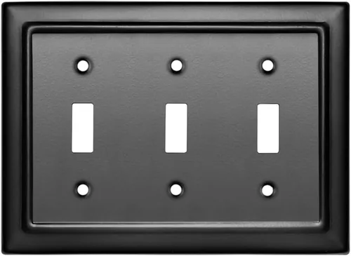 Vista 17 de Monarch Abode Placa de Pared de Interruptor de Palanca de 1 Gang, Placa de Pared de Interruptor Individual de Metal Arquitectónico, Placa Decorativa