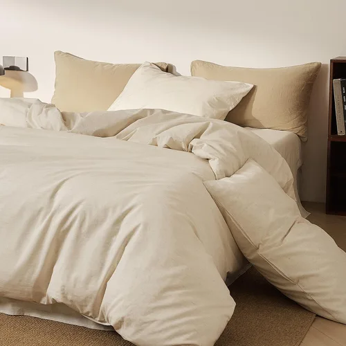 Vista 46 de mixinni Juego de funda de edredón vintage a rayas, tamaño twin, juego de ropa de cama de 3 piezas, 100% algodón lavado, suave y transpirable, funda