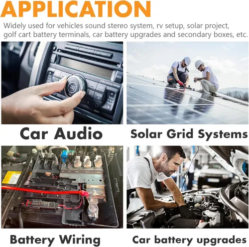 Vista 7 de Jeemiter Cable CCA rojo calibre 4 (carrete único de 50 pies), cable de alimentación primaria/tierra largo para audio personalizado de automóvil e