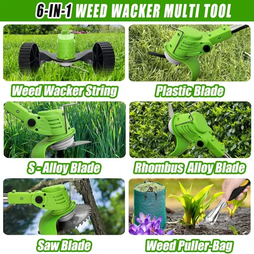 Vista 4 de Accesorios de cabezal de recortadora, cuchilla de repuesto para malezas, cortadora de cepillo de malas hierbas, cabezales de cuchilla de acero