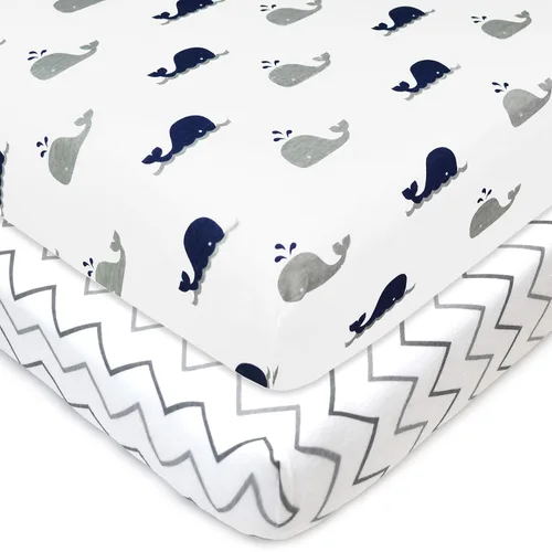 Vista 13 de American Baby Company - Juego de 2 sábanas ajustadas de 100% algodón natural para Pack N Play 39" x 27" - Sábanas suaves y transpirables para Pack N