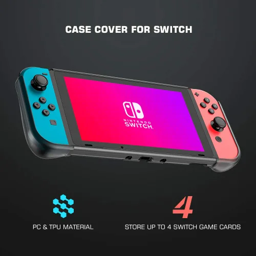 Vista 2 de GameSir Protective Case Compatible with Nintendo Switch Dockable TPU Translucent with Shock-AbsorptionProtective and Anti-Scratch Protective