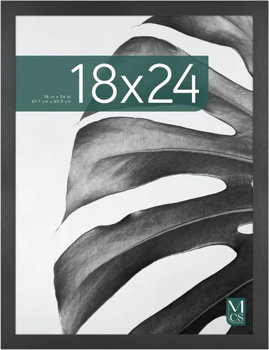 Vista 13 de MCS Studio Gallery Marco para foto rectangular de 12 x 18 pulgadas, imitación de veta de madera de color negro, para póster o impresión artística, 2
