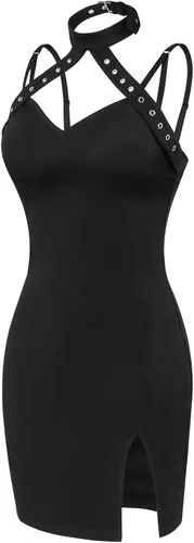 Vista 6 de Littleforbig Vestido ajustado de algodón con tirantes ajustables para mujer