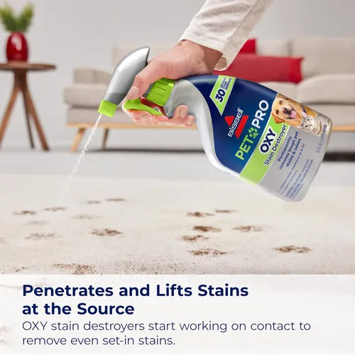 Vista 4 de Bissell Destructor de manchas PET PRO OXY para alfombras y tapicería, 22 onzas, paquete de 2, 17739