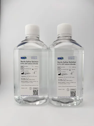 Vista 7 de Solución salina estéril, 0.9% – Grado USP - Lavado de heridas de uso múltiple, cuidado posterior a perforaciones y tatuajes – Filtrada de 0.05μm