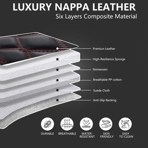 Vista 3 de Funda de asiento de automóvil de 5 asientos para Mazda Mazda2, fundas impermeables y transpirables para asiento de automóvil, compatibles con bolsas