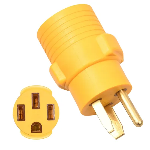 NEMA 6-50P a 14-50R Adaptador de cargador EV, 250V 50 Amp 3 clavijas enchufe de soldadura a 4 clavijas conector de carga, compatible con cable de